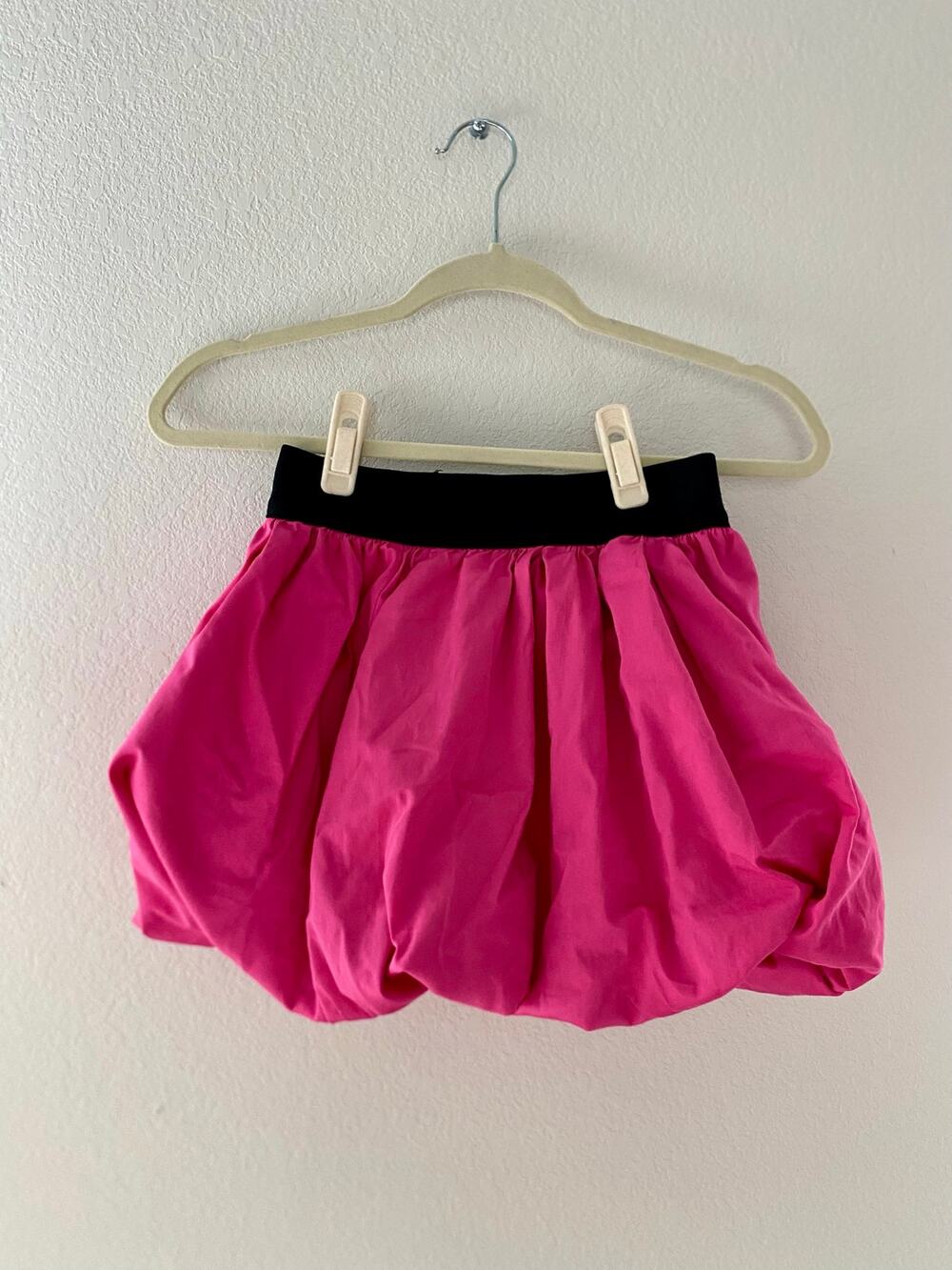 Necessary Objects Hot Pink Bubble Mini Skirt Small Y2K Puffball Balloon Made USA